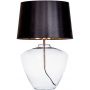4concepts Ravenna Transparent lampa stołowa 1x60W czarny/miedź/szkło przezroczyste L052331250 zdj.1