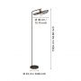 Eglo Swaby lampa stojąca 1x60 W brązowa 44127 zdj.2