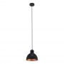 Eglo Truro lampa wisząca 1x60 W czarna-miedź 49238 zdj.1