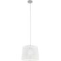 Eglo Hambleton lampa wisząca 1x60W nikiel satynowy/biały 49489 zdj.1