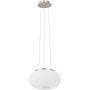 Eglo Optica lampa wisząca 2x60 W biała-nikiel mat 86813 zdj.1