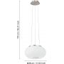 Eglo Optica lampa wisząca 2x60 W biała-nikiel mat 86813 zdj.2