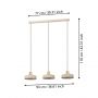 Eglo Valdiola lampa wisząca 3x40 W beżowa 900431 zdj.2