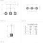 Eglo Romazzina lampa wisząca 3x60 W piaskowa 900497 zdj.2