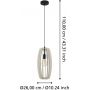 Eglo Bajazzara lampa wisząca 1x40 W czarna-szary 900502 zdj.2