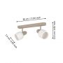 Eglo Corato lampa podsufitowa 2x18 W beżowa 900715 zdj.2
