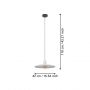 Eglo Miniere lampa wisząca 1x40 W szary 900833 zdj.2