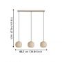 Eglo Cominio lampa wisząca 3x40 W piaskowa 900894 zdj.2