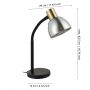 Eglo Macere lampa biurkowa 1x25 W czarna/mosiądz 901062 zdj.2