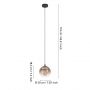 Eglo Ariscani lampa wisząca 1x40 W miedź 901923 zdj.2