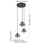 Eglo Ariscani lampa wisząca 3x40 W brązowa 901925 zdj.2