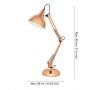 Eglo Borgillio lampa biurkowa 1x40 W miedź 94704 zdj.3