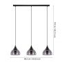 Eglo Beleser lampa wisząca 3x60 W czarna 98384 zdj.3