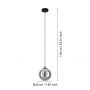 Eglo Ariscani lampa wisząca 1x40 W czarna 98651 zdj.2
