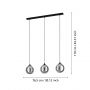 Eglo Ariscani lampa wisząca 3x40 W czarna-szary/popielaty 98652 zdj.2