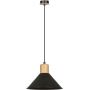 Emibig Rowen lampa wisząca 1x60W czarny/drewno 1044/1 zdj.1