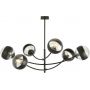 Emibig Hunter Stripe lampa podsufitowa 6x40W czarna/przezroczysta 1101/6 zdj.1