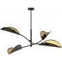 Emibig Lotus lampa podsufitowa 4x40W czarna/złota 1106/4 zdj.4