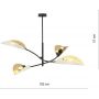 Emibig Lotus lampa podsufitowa 4x40W czarny/biały/złoty 1107/4 zdj.2