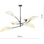 Emibig Lotus lampa podsufitowa 6x40W czarny/biały/złoty 1107/6 zdj.2