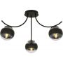 Emibig Boston Stripe lampa podsufitowa 3x40W czarna/przezroczysta 1111/3 zdj.1