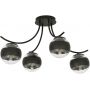 Emibig Boston Stripe lampa podsufitowa 4x40W czarna/przezroczysta 1111/4 zdj.1