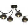 Emibig Boston Stripe lampa podsufitowa 4x40W czarna/przezroczysta 1111/4 zdj.5