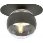 Emibig Plaza Stripe lampa podsufitowa 1x40W czarna/przezroczysta 1121/1 zdj.1