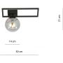Emibig Imago 1D lampa podsufitowa 1x40W czarna/grafit 1131/1D zdj.2
