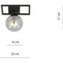 Emibig Imago 1E lampa podsufitowa 1x40W czarna/grafit 1131/1E zdj.2