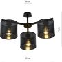 Emibig Jordan lampa podsufitowa 3x60W czarna 1143/3 zdj.2