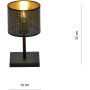 Emibig Jordan lampa stołowa 1x60W czarny/złoty 1144/LN1 zdj.2