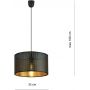 Emibig Aston lampa wisząca 1x15 W czarna-złota 1148/1 zdj.3