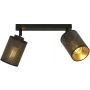 Emibig Bronx lampa podsufitowa 2x60W czarny/złoty 1152/2 zdj.1