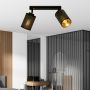 Emibig Bronx lampa podsufitowa 2x60W czarny/złoty 1152/2 zdj.4