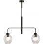 Emibig Lukka lampa podsufitowa 2x60 czarny/szkło przezroczyste 1164/2 zdj.1