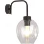 Emibig Lukka lampa kinkiet 1x60 czarny/szkło przezroczyste 1164/K1 zdj.1