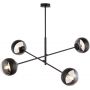 Emibig Linear lampa podsufitowa 4x40W czarny/szkło przezroczyste 1168/4 zdj.1