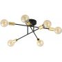 Emibig Veken 6B Gold lampa podsufitowa 6x60W czarna/złota 1175/6B zdj.1