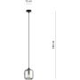 Emibig Storm lampa wisząca 1x40W czarna/przydymiona 1176/1 zdj.2