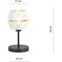 Emibig Malia lampa stołowa 1x60W biały/złoty/czarny 1184/LN zdj.2