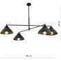 Emibig Maverick lampa podsufitowa 4x60W czarna 1211/4 zdj.2