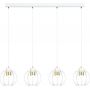 Emibig Ajax lampa wisząca 4x8 W biała-złota 1224/4 zdj.1