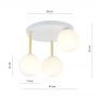 Emibig Dolce lampa podsufitowa 3x10 W biały/szkło mleczne 1261/3 zdj.2