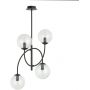 Emibig Archi lampa podsufitowa 4x10 W czarny/szkło przezroczyste 1286/4B zdj.1