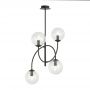 Emibig Archi lampa podsufitowa 4x10 W czarny/szkło przezroczyste 1286/4B zdj.3