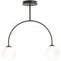 Emibig Archi lampa podsufitowa 2x10 W czarny/szkło mleczne 1288/2 zdj.1