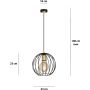 Emibig Albio lampa wisząca 1x60W czarny/złoty 144/1 zdj.2