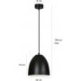 Emibig Lenox lampa wisząca 1x60W czarny/biały 391/1 zdj.2