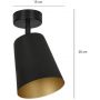 Emibig Prism lampa podsufitowa 1x60W czarny/złoty 406/1 zdj.2
